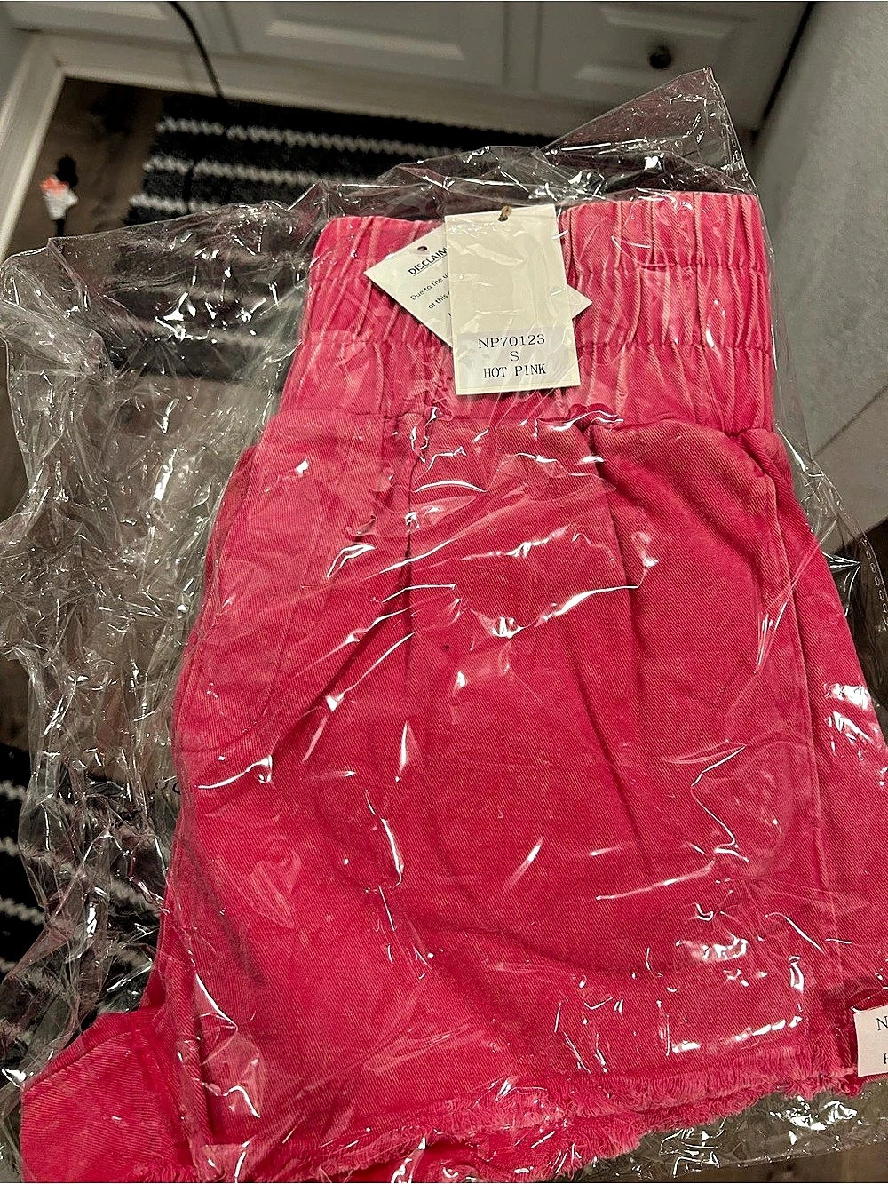 Very J High-Waist Washed Twill Shorts Pink